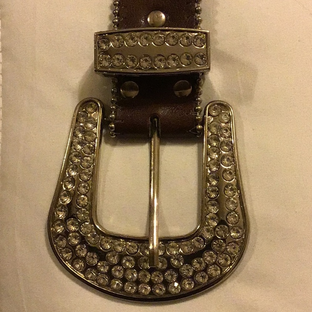 Leather Rhinestone Belt🌟 - Picture 2 of 7